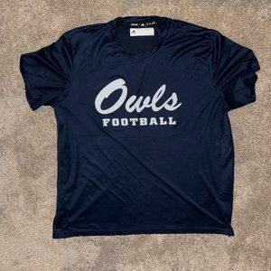 Adidas Florida Atlantic (FAU) "Owls Football" Navy T-Shirt XXL